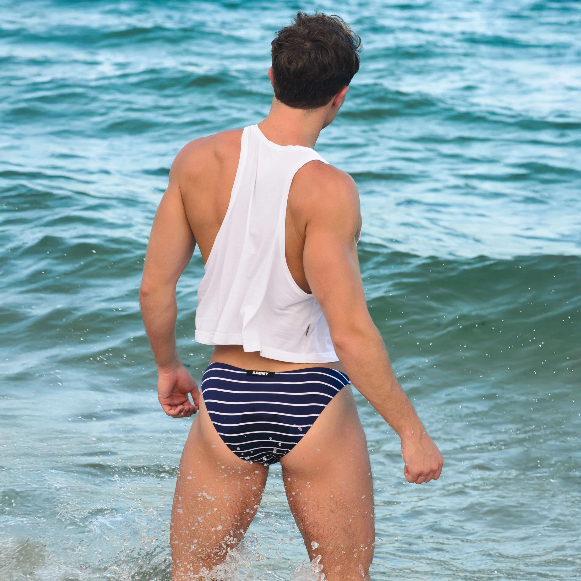 Striped Brazilian Swim Brief - Image 7